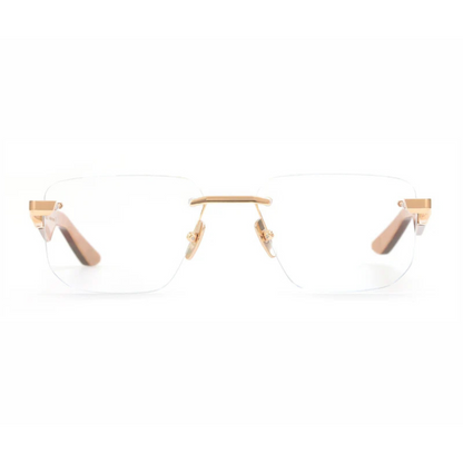 Maybach THE VISIONIST I RG WER Z65 rimless square unisex luxury optical frame Front View 