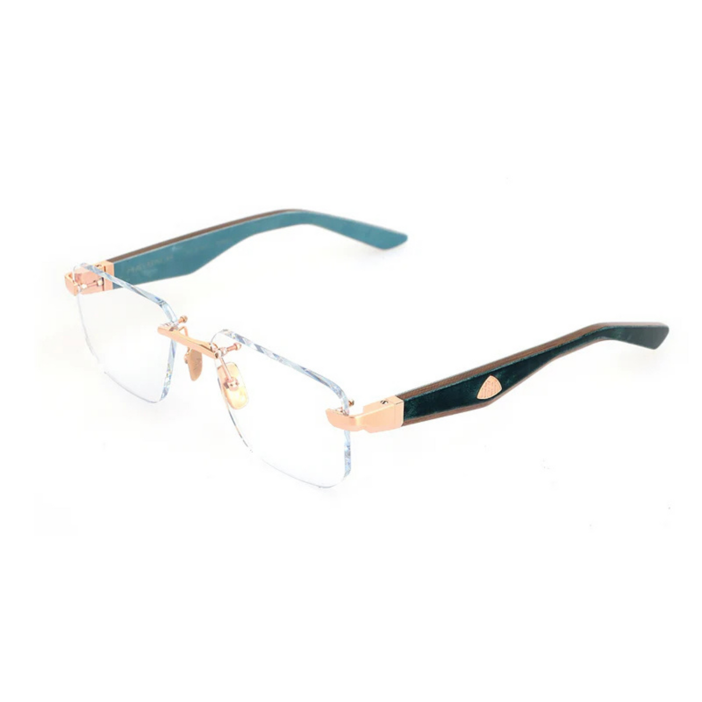 Maybach THE VISIONIST I RG WER Z65 rimless square unisex luxury optical frame Angle View 