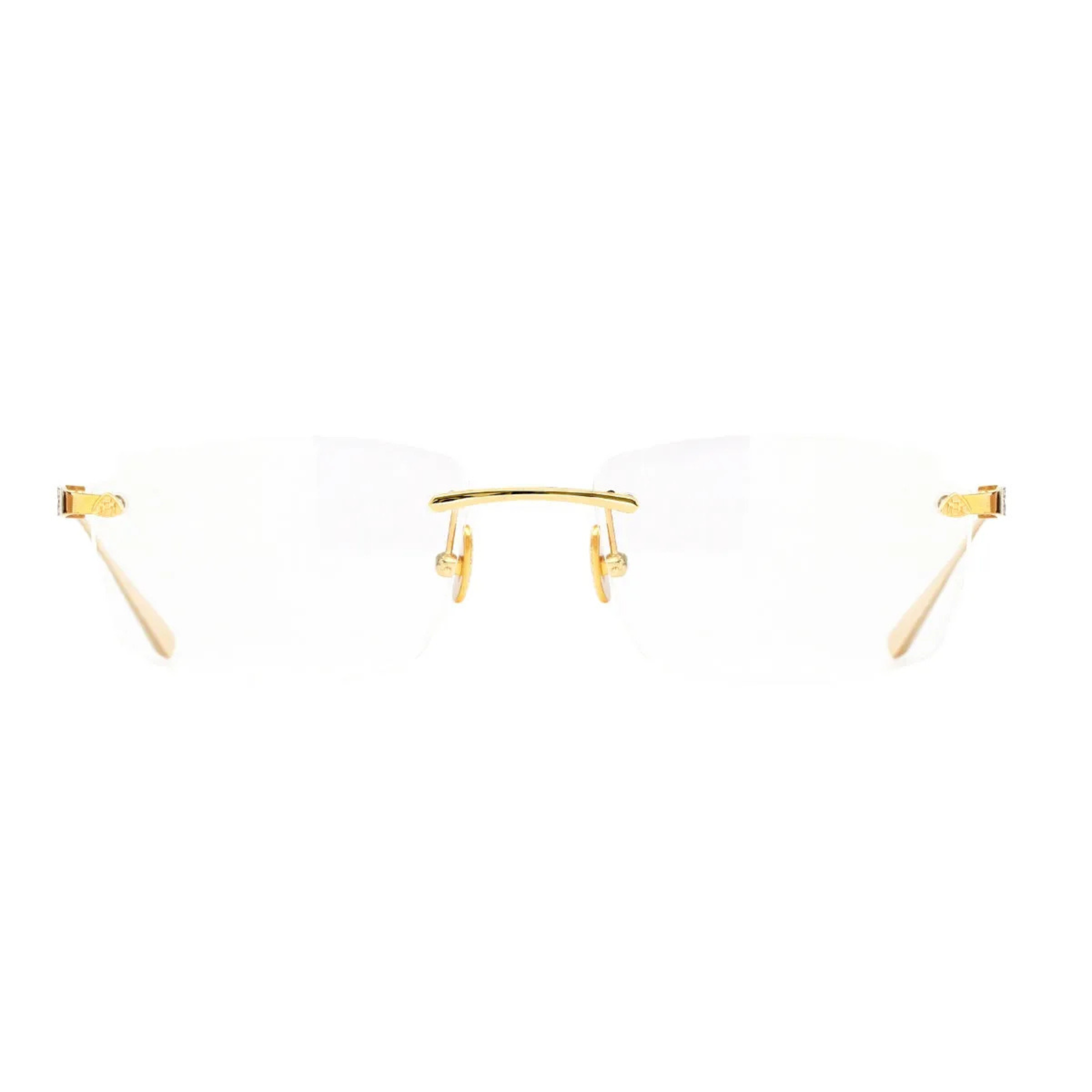 Maybach THE VISUAL I unisex rimless rectangle optical frame crafted in premium titanium with luxury German craftsmanship.