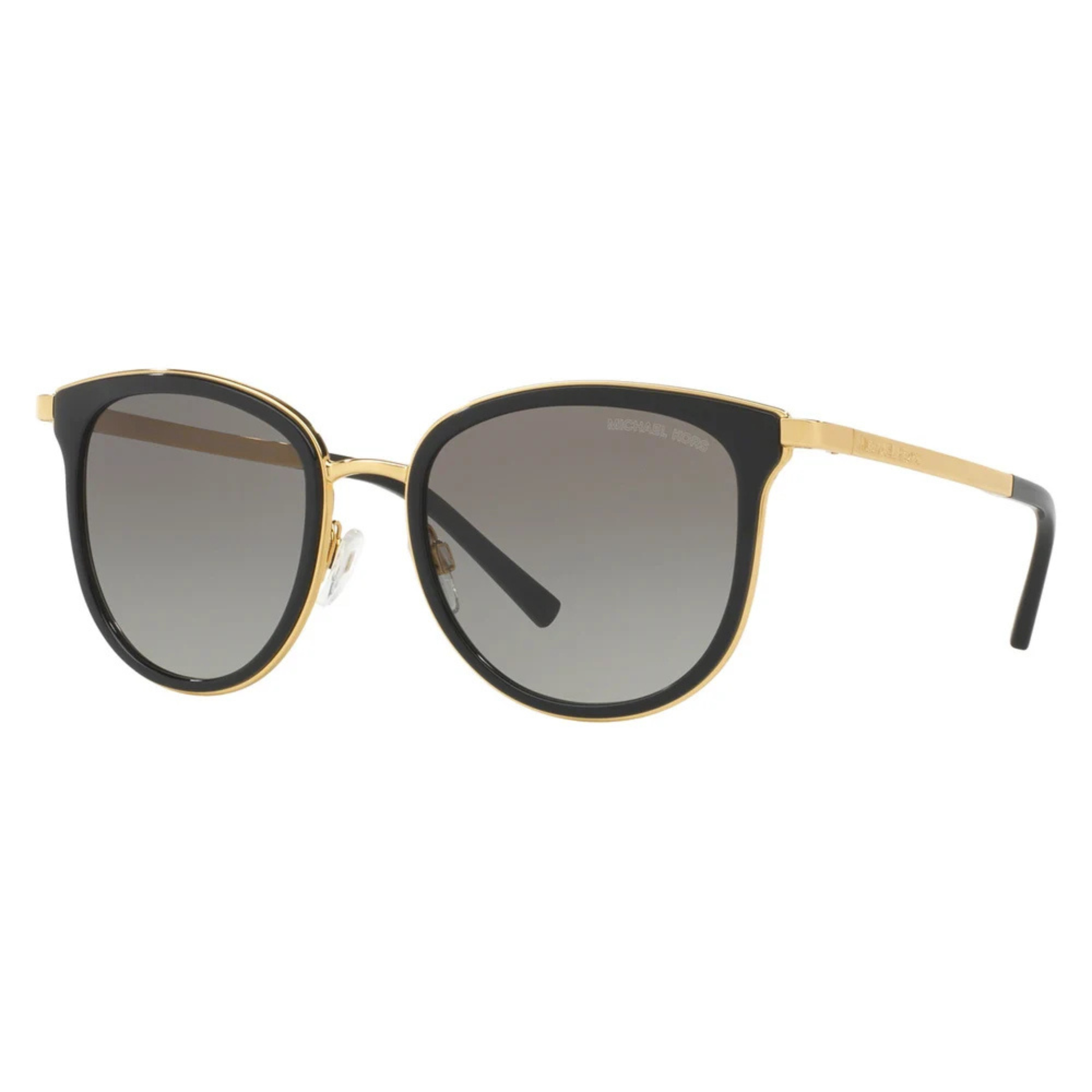 Michael Kors MK1010 women metal square sunglasses front view black gold