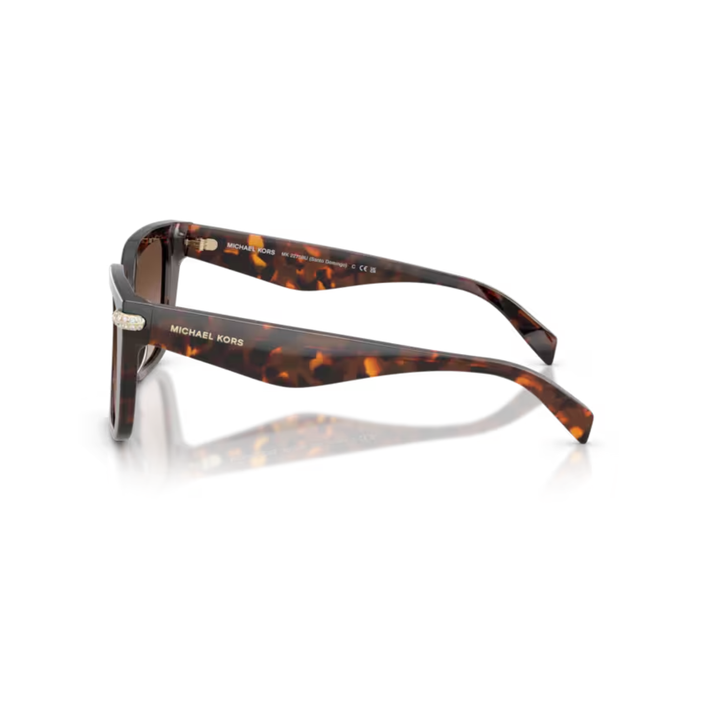 TortoiseBrown403113 Michael Kors MK2275BU Santo Domingo square sunglasses for women