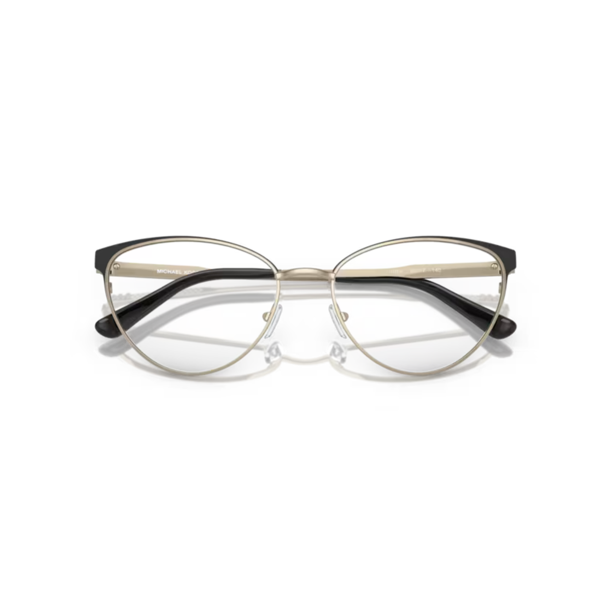 Michael Kors MK3064B women’s metal cat-eye frame hinge construction close up