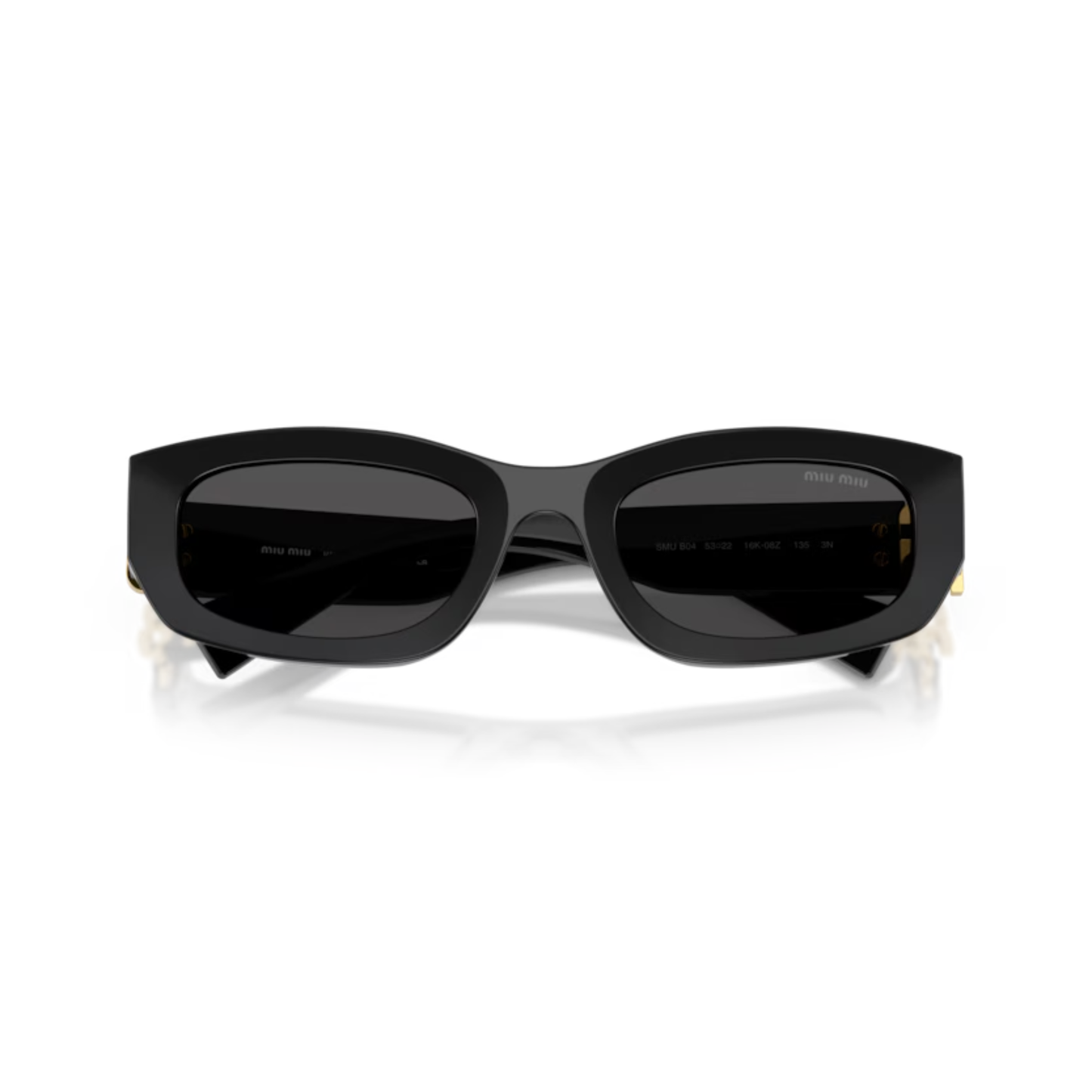 MiuBlack16K08Z Miu Miu MU B04S irregular sunglasses for women