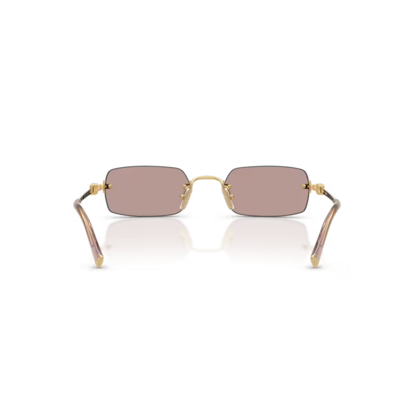 Gold5AK20I Miu Miu MU B50S rimless rectangle sunglasses for women