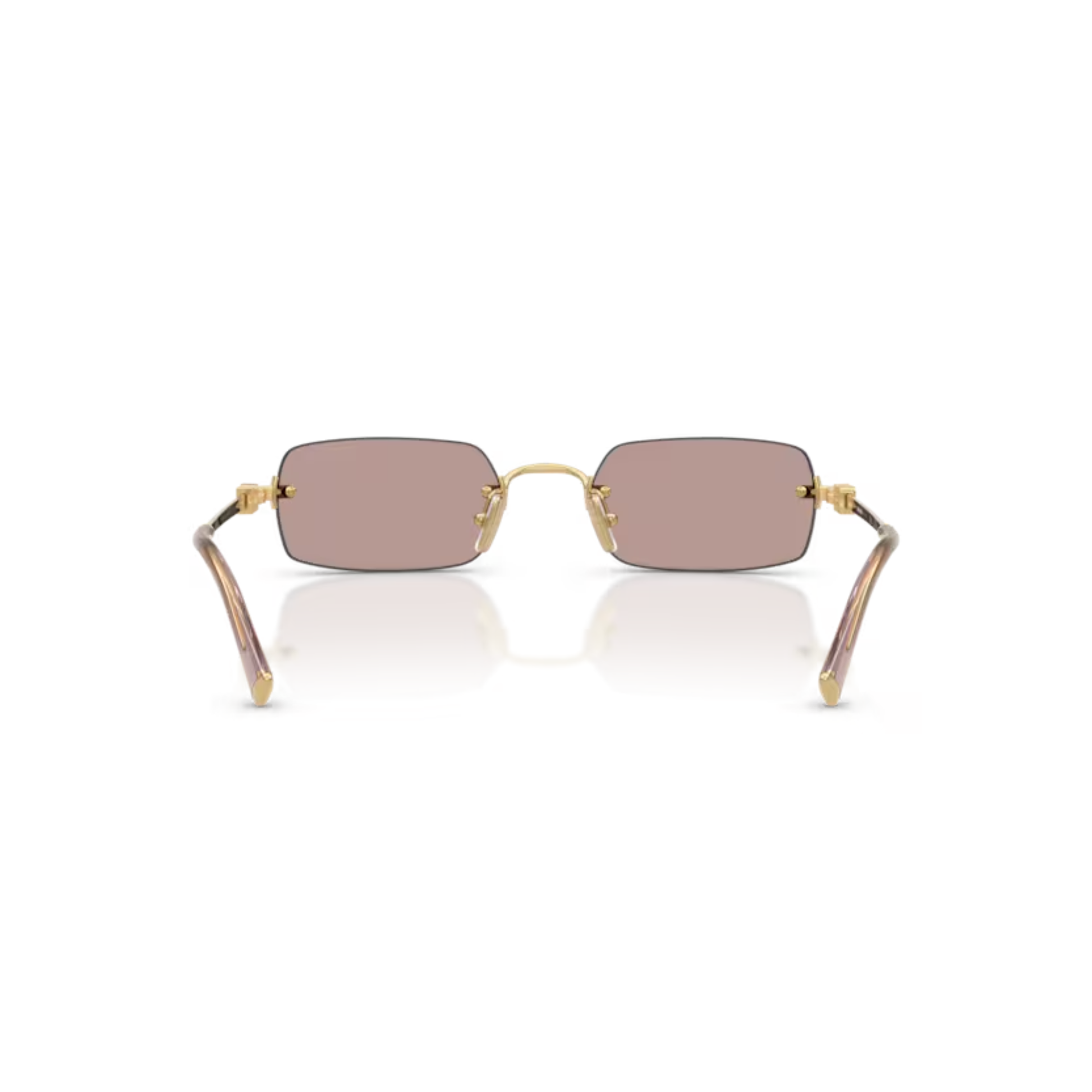 Gold5AK20I Miu Miu MU B50S rimless rectangle sunglasses for women