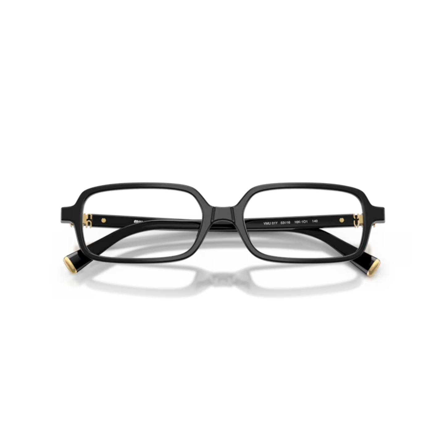 Miu Miu MU01YV women's rectangle full-rim optical frame with premium Italian craftsmanship and luxury designer styling.