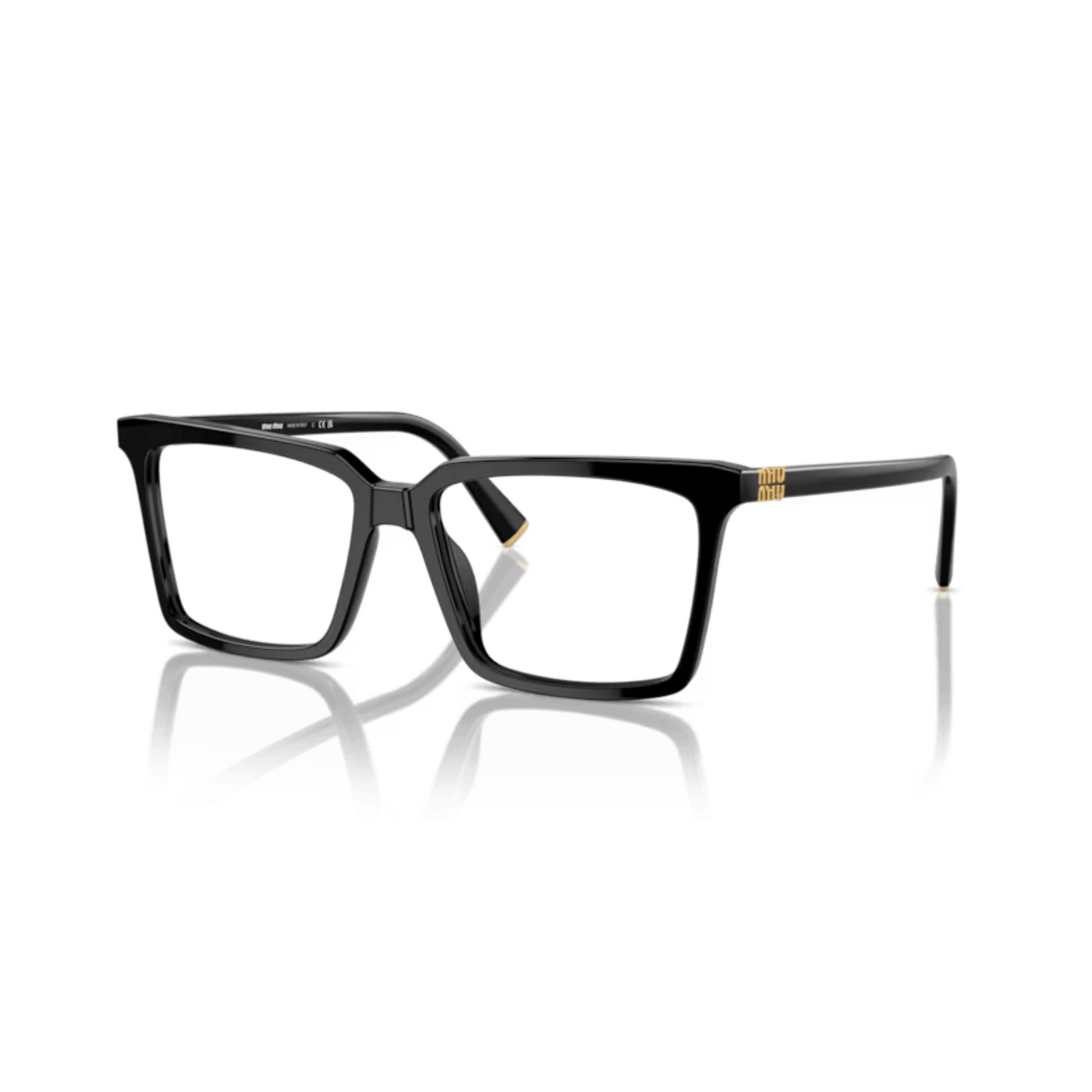 Miu Miu MU08XV Black/16K1O1 optical glasses in black with oversized square full-rim frame