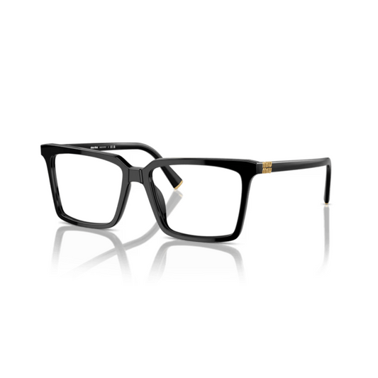 Miu Miu MU08XV Black/16K1O1 optical glasses in black with oversized square full-rim frame