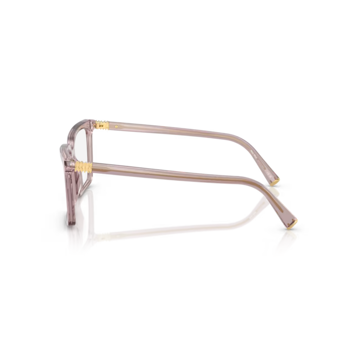 Miu Miu MU08XV Transparent Mauve/12W1O1 optical glasses in  transparent mauve with oversized square full-rim frame