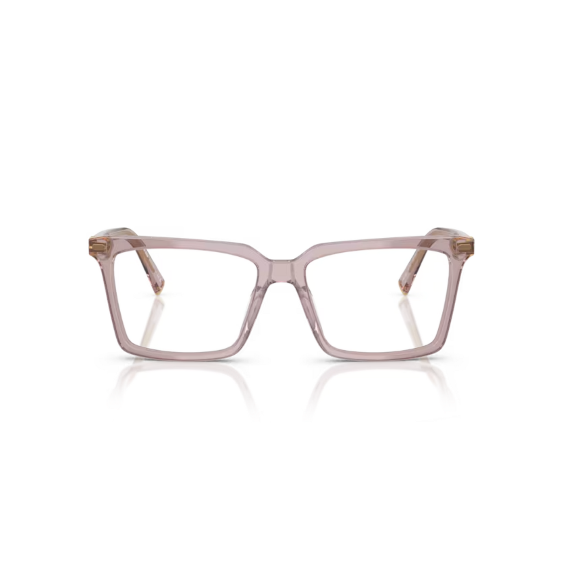 Miu Miu MU08XV Transparent Mauve/12W1O1 optical glasses in  transparent mauve with oversized square full-rim frame