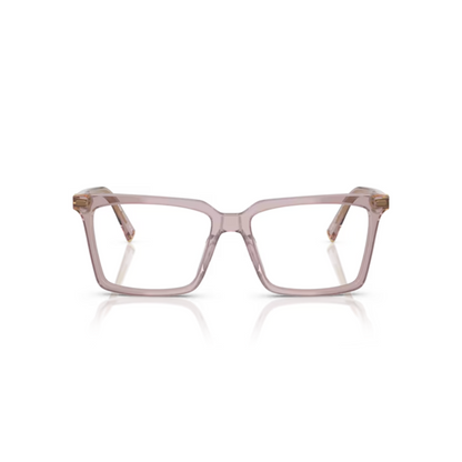 Miu Miu MU08XV Transparent Mauve/12W1O1 optical glasses in  transparent mauve with oversized square full-rim frame