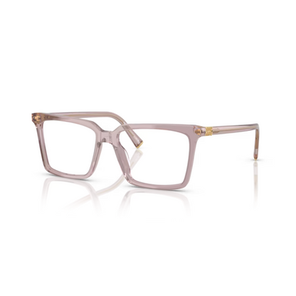Miu Miu MU08XV Transparent Mauve/12W1O1 optical glasses in  transparent mauve with oversized square full-rim frame