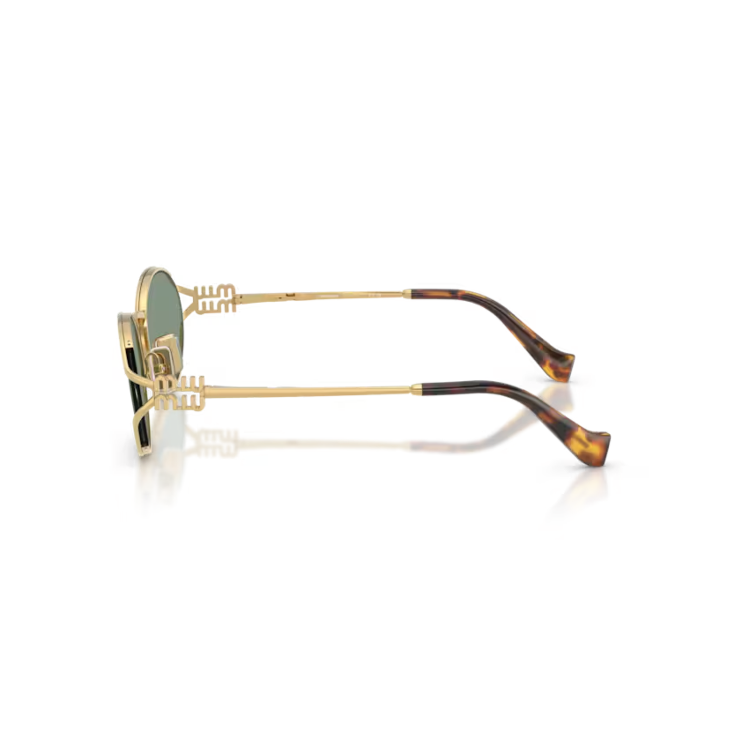 Miu Miu MU52YS women's oval sunglasses featuring premium Italian craftsmanship with an elegant luxury design.