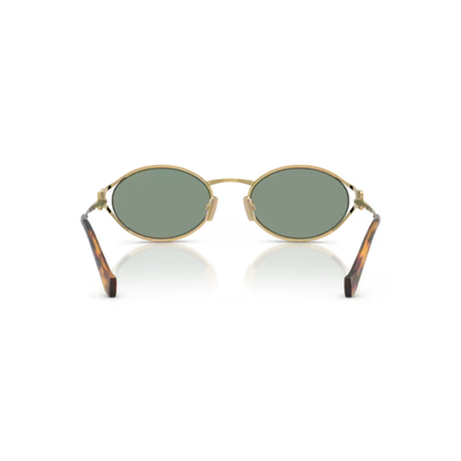 Miu Miu MU52YS women's oval sunglasses featuring premium Italian craftsmanship with an elegant luxury design.