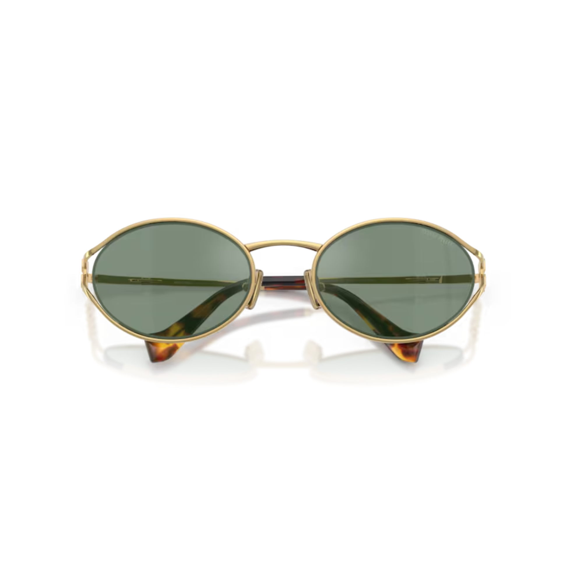 Miu Miu MU52YS women's oval sunglasses featuring premium Italian craftsmanship with an elegant luxury design. 