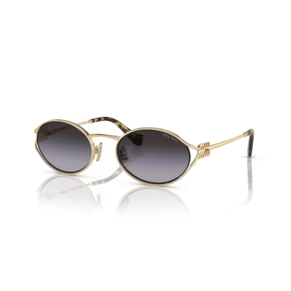Miu Miu MU52YS women's oval sunglasses featuring premium Italian craftsmanship with an elegant luxury design.