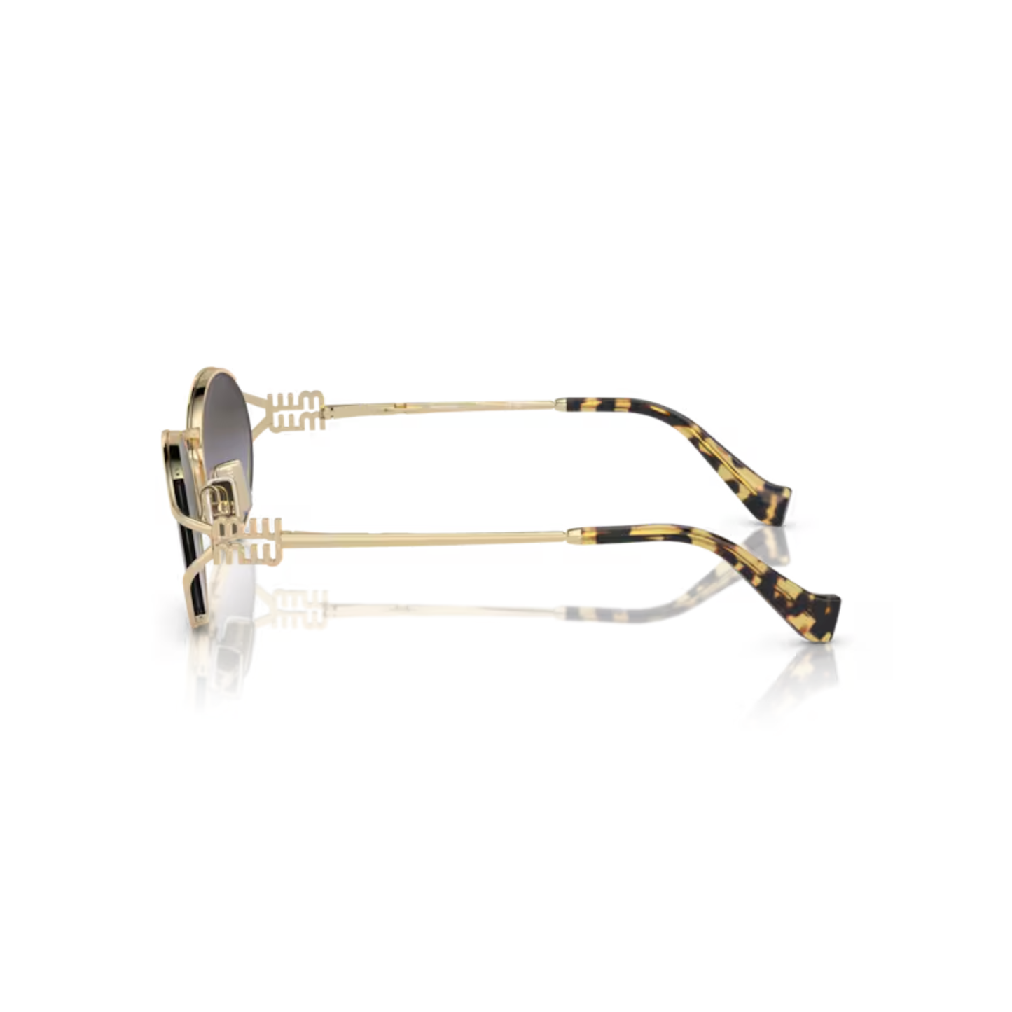 Miu Miu MU52YS women's oval sunglasses featuring premium Italian craftsmanship with an elegant luxury design.