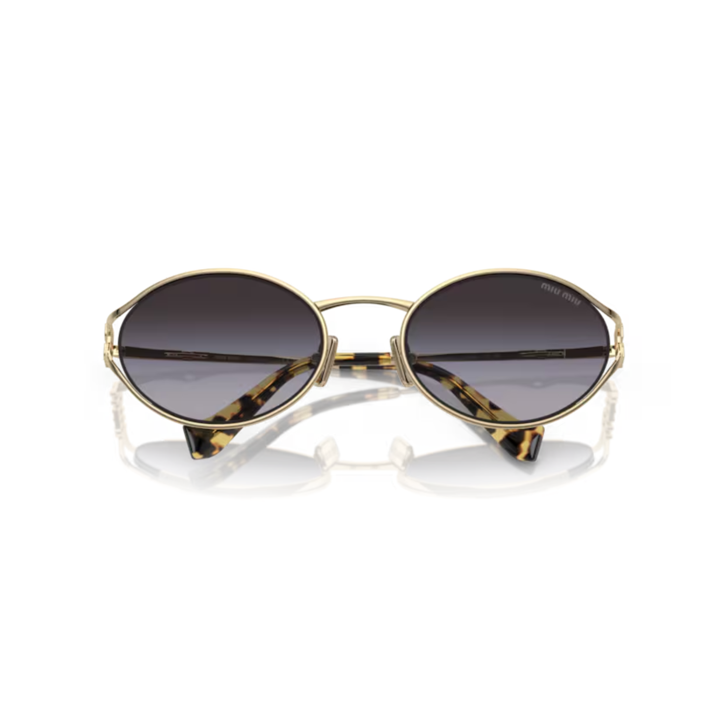 Miu Miu MU52YS women's oval sunglasses featuring premium Italian craftsmanship with an elegant luxury design.
