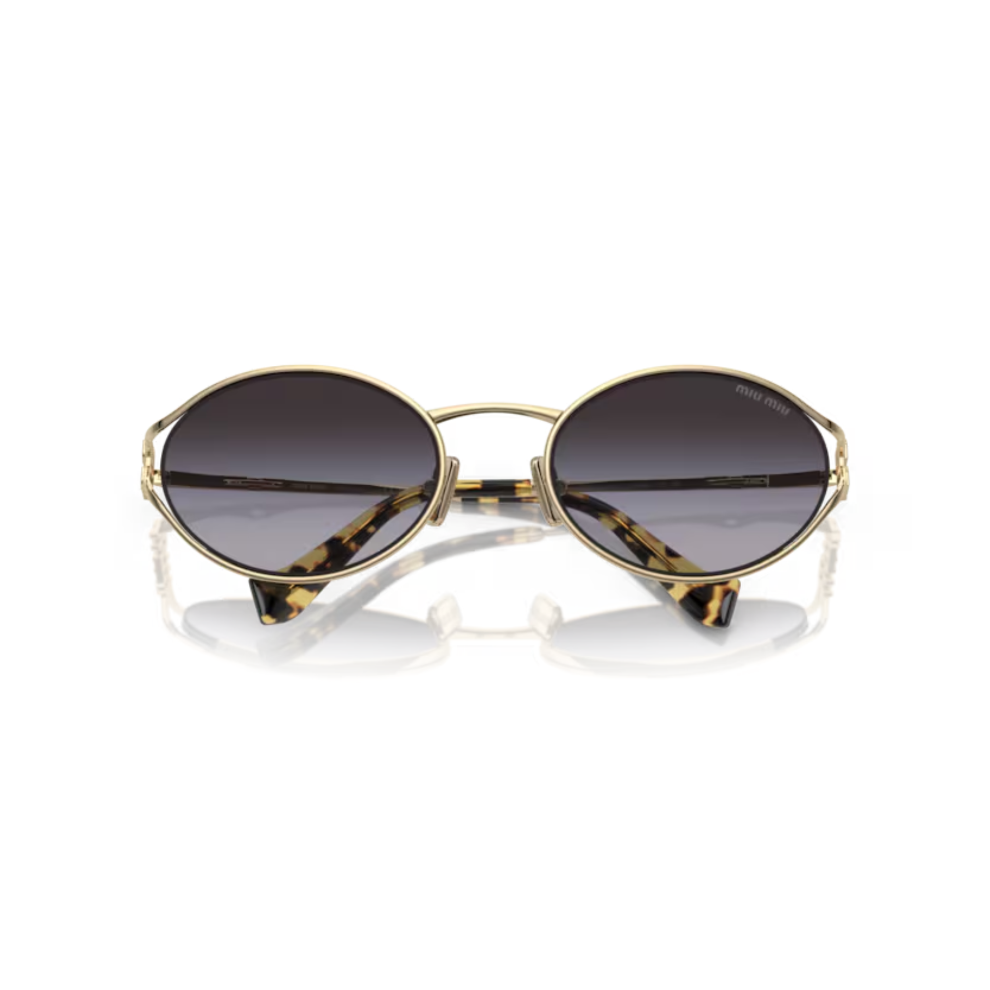 Miu Miu MU52YS women's oval sunglasses featuring premium Italian craftsmanship with an elegant luxury design.