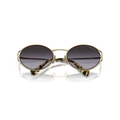 Miu Miu MU52YS women's oval sunglasses featuring premium Italian craftsmanship with an elegant luxury design.