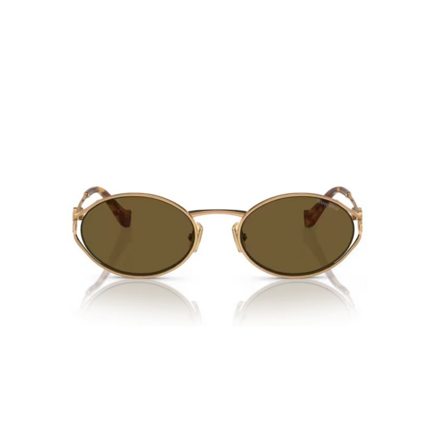 Miu Miu MU52YS women's oval sunglasses featuring premium Italian craftsmanship with an elegant luxury design.