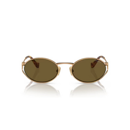 Miu Miu MU52YS women's oval sunglasses featuring premium Italian craftsmanship with an elegant luxury design.
