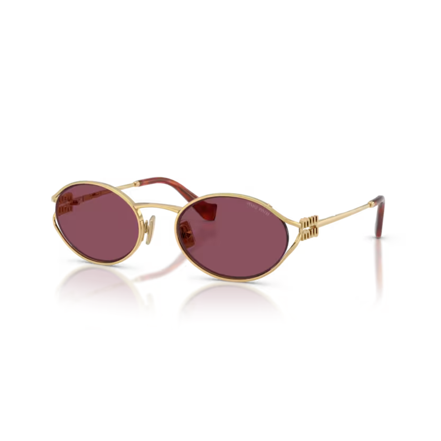 Miu Miu MU52YS women's oval sunglasses featuring premium Italian craftsmanship with an elegant luxury design.
