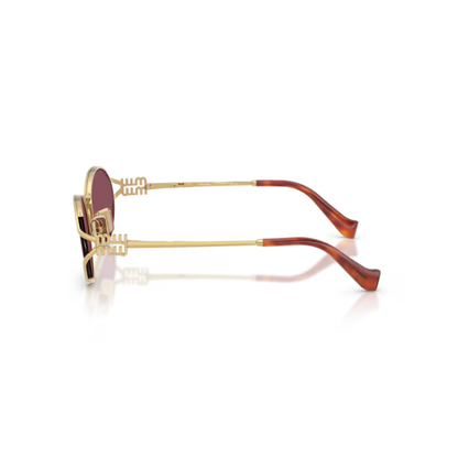Miu Miu MU52YS women's oval sunglasses featuring premium Italian craftsmanship with an elegant luxury design.