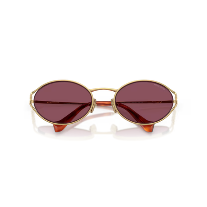 Miu Miu MU52YS women's oval sunglasses featuring premium Italian craftsmanship with an elegant luxury design.