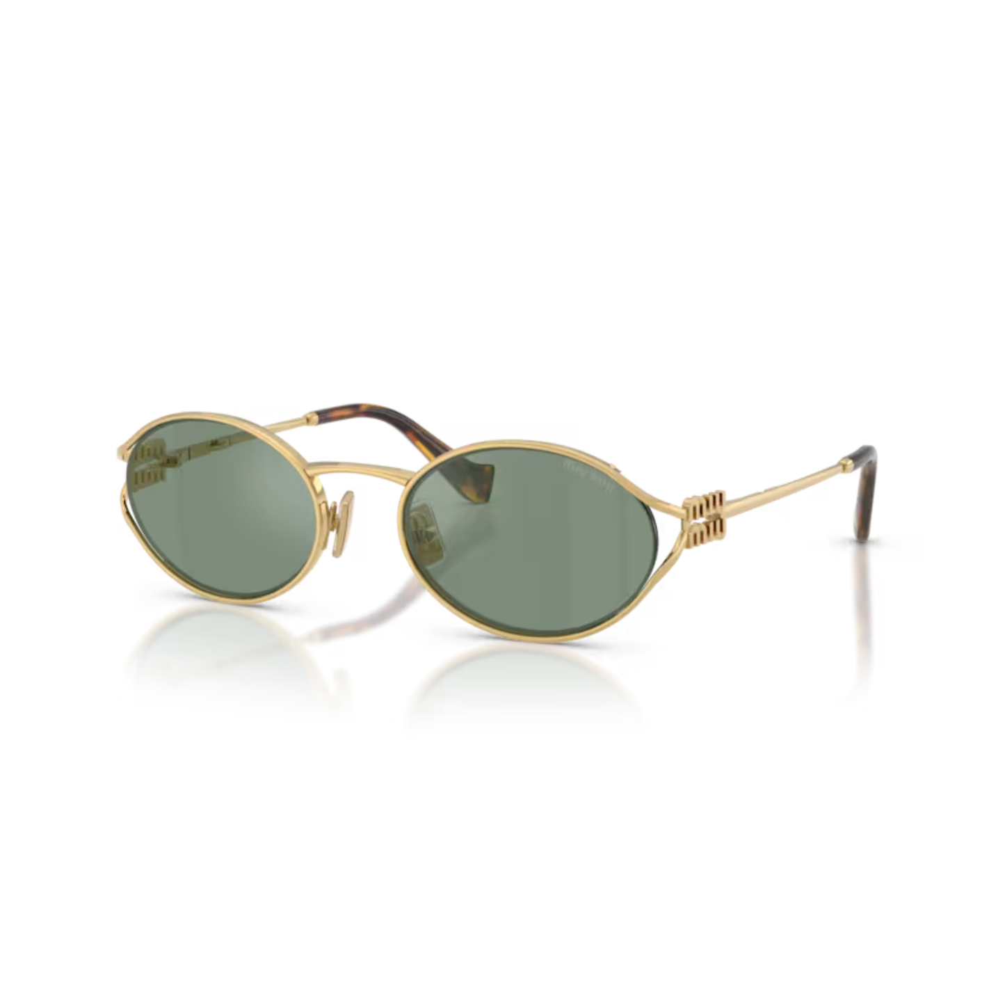 Miu Miu MU52YS women's oval sunglasses featuring premium Italian craftsmanship with an elegant luxury design.