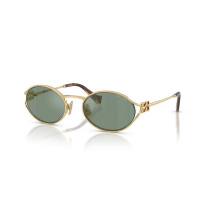 Miu Miu MU52YS women's oval sunglasses featuring premium Italian craftsmanship with an elegant luxury design.