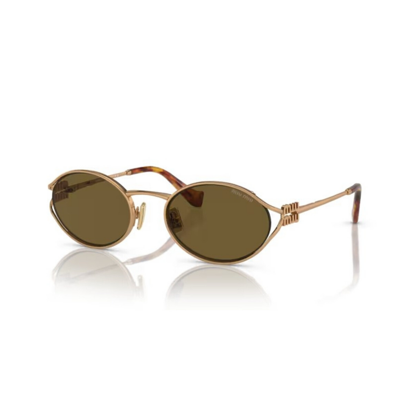 Miu Miu MU52YS women's oval sunglasses featuring premium Italian craftsmanship with an elegant luxury design.