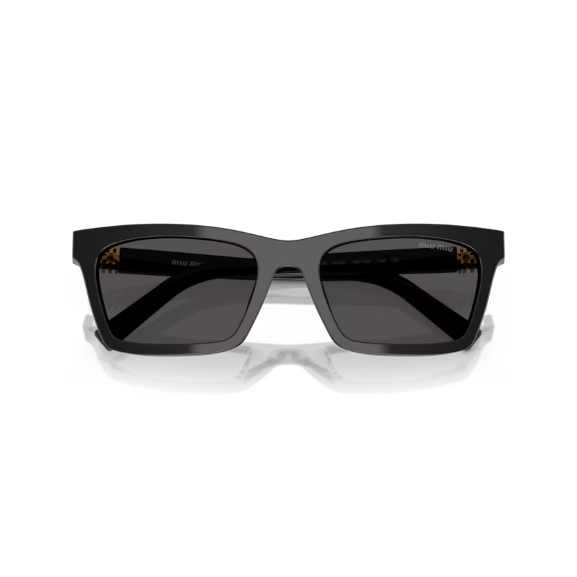 MUBlack16K08Z Miu Miu MUA05S luxury rectangle women’s sunglasses with premium acetate frame and UV protected lenses