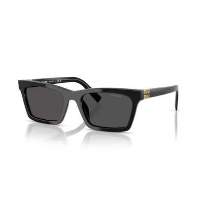 MUBlack16K08Z Miu Miu MUA05S luxury rectangle women’s sunglasses with premium acetate frame and UV protected lenses