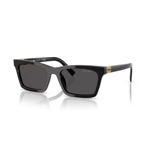 MUBlack16K08Z Miu Miu MUA05S luxury rectangle women’s sunglasses with premium acetate frame and UV protected lenses
