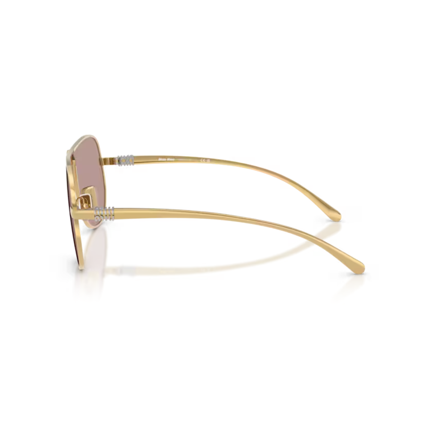 Miu Miu MUA56S women's aviator metal sunglasses with a premium full-rim luxury frame.