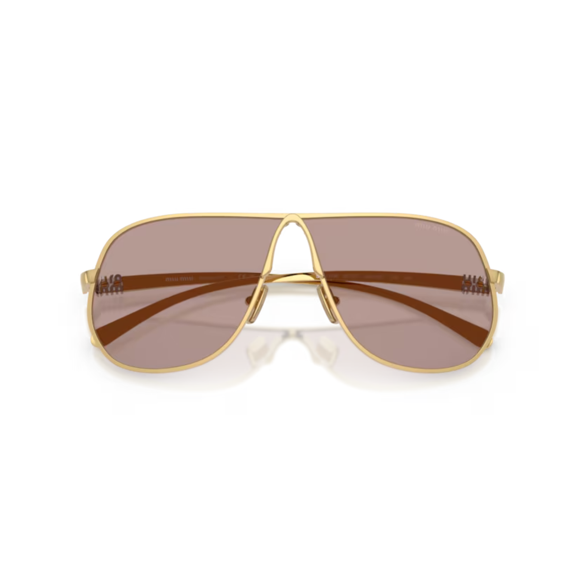 Miu Miu MUA56S women's aviator metal sunglasses with a premium full-rim luxury frame.