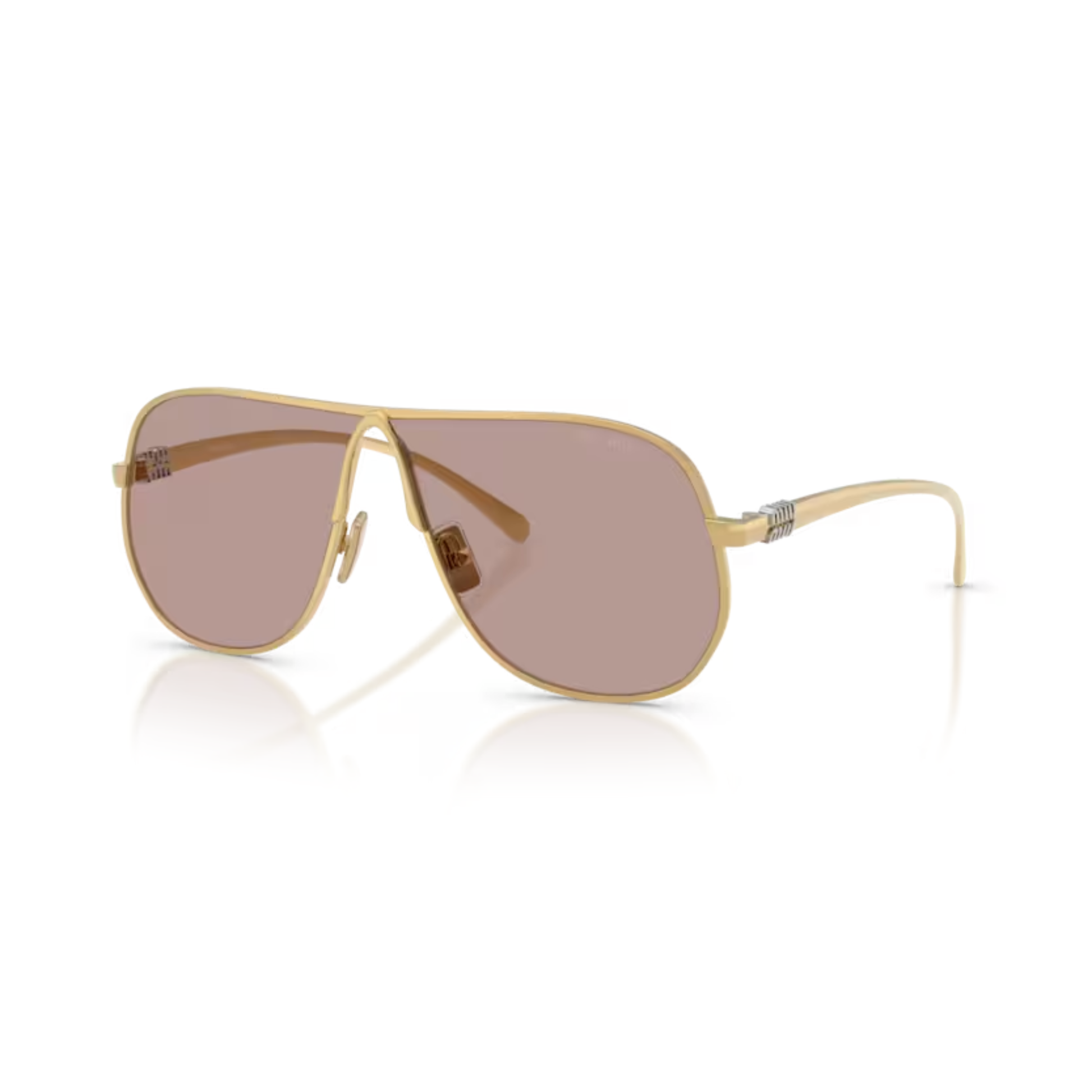 Miu Miu MUA56S women's aviator metal sunglasses with a premium full-rim luxury frame.