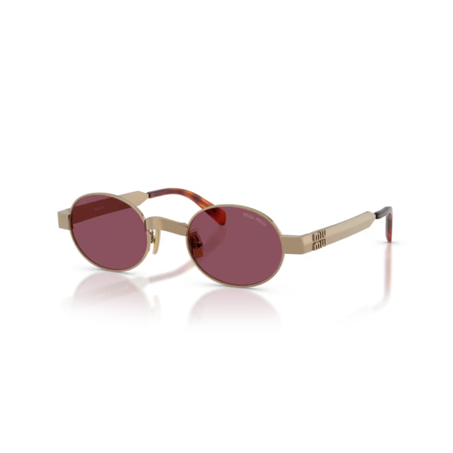 Miu Miu MUB51S women's oval sunglasses with elegant designer styling and premium luxury craftsmanship.