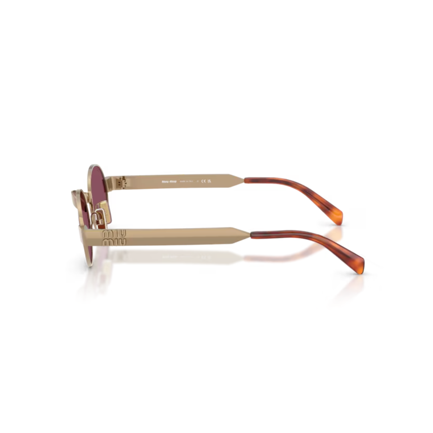 Miu Miu MUB51S women's oval sunglasses with elegant designer styling and premium luxury craftsmanship.