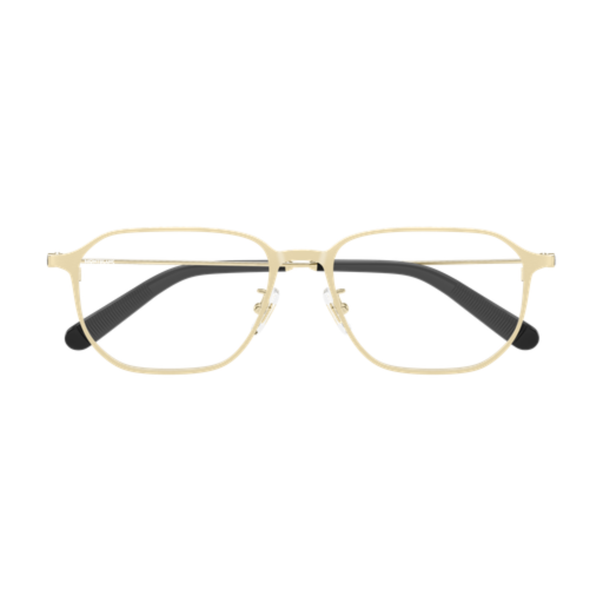 Mont Blanc men's metal geometric full-rim optical frame front view