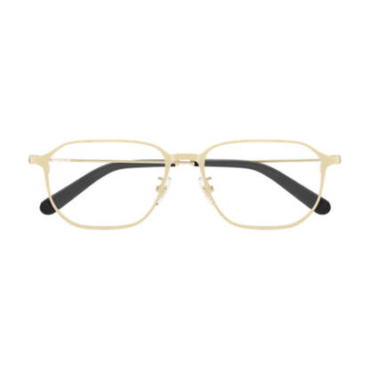 Mont Blanc men's metal geometric full-rim optical frame front view