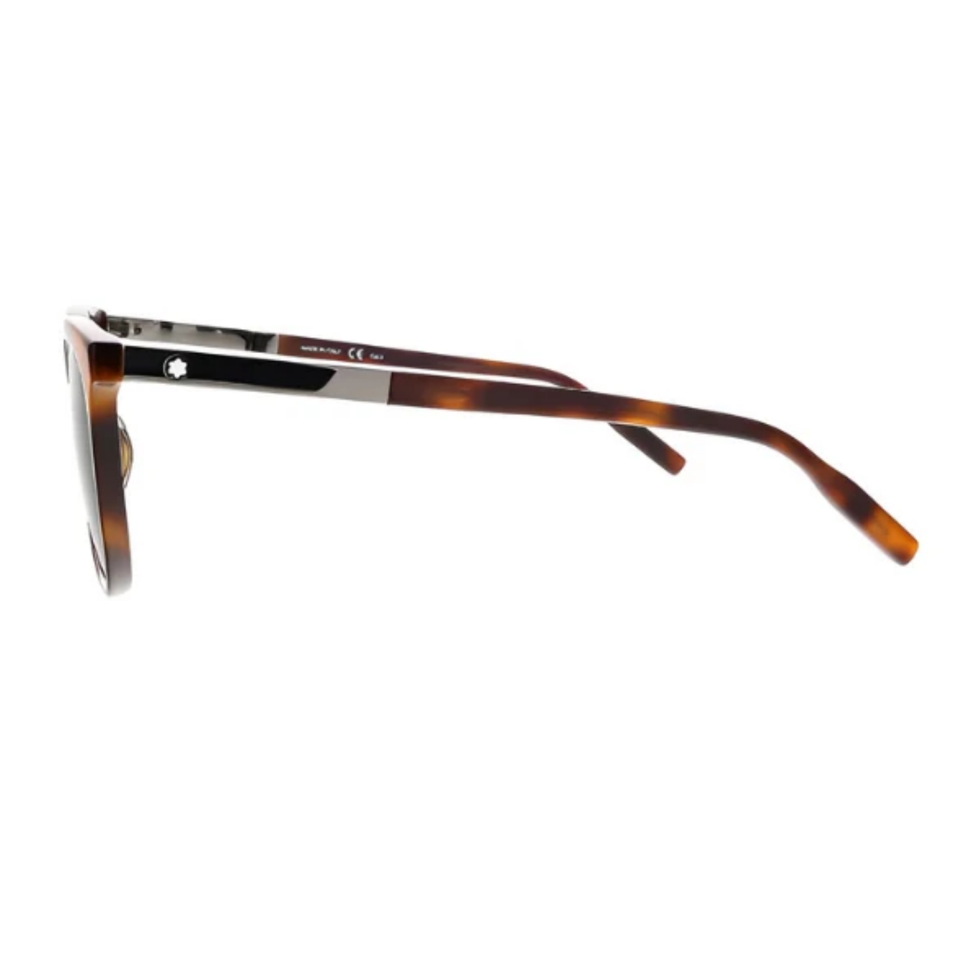 Mont Blanc unisex acetate rectangle full rim sunglasses three quarter view