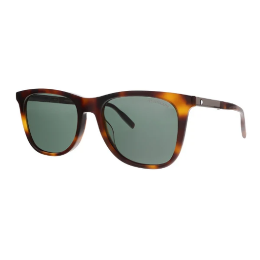 Mont Blanc unisex acetate square sunglasses side temple profile