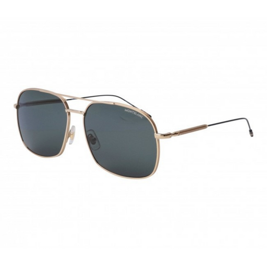 Montblanc MB0046S men's metal navigator sunglasses three quarter view