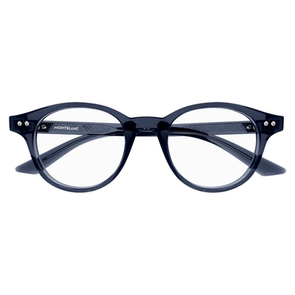 Montblanc MB0255O men's round acetate full-rim optical frame front view
Copy alt text