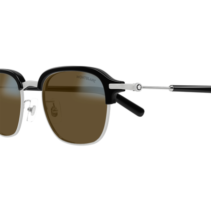 Montblanc MB0390S men's clubmaster acetate and metal luxury sunglasses