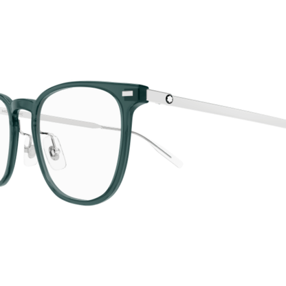 Montblanc MB0393ON 002 Square optical frame front view in acetate
