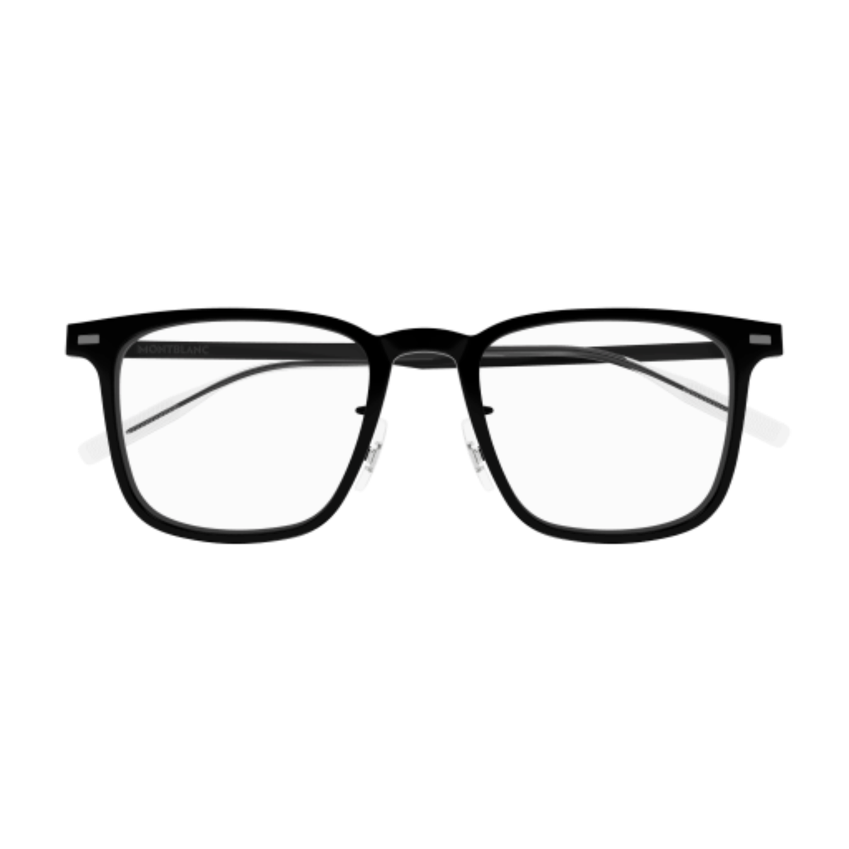 Montblanc MB0395ON men's square full-rim optical frame front view with injected front and metal temples