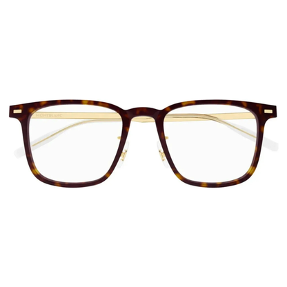 Montblanc MB0395ON men's square full-rim optical frame front view with injected front and metal temples